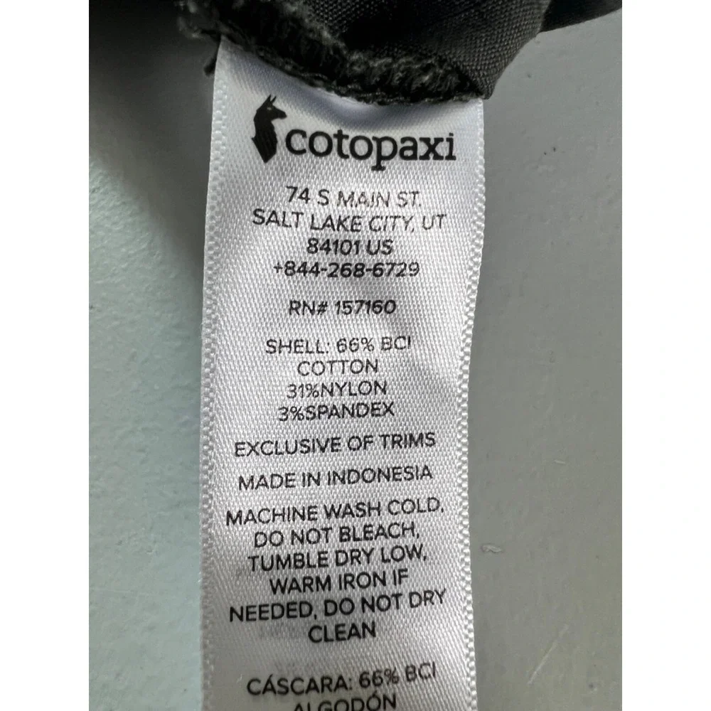Cotopaxi Mens XL Pants Salto‎ Ripstop Green Elastic Drawstring Hiking NWOT